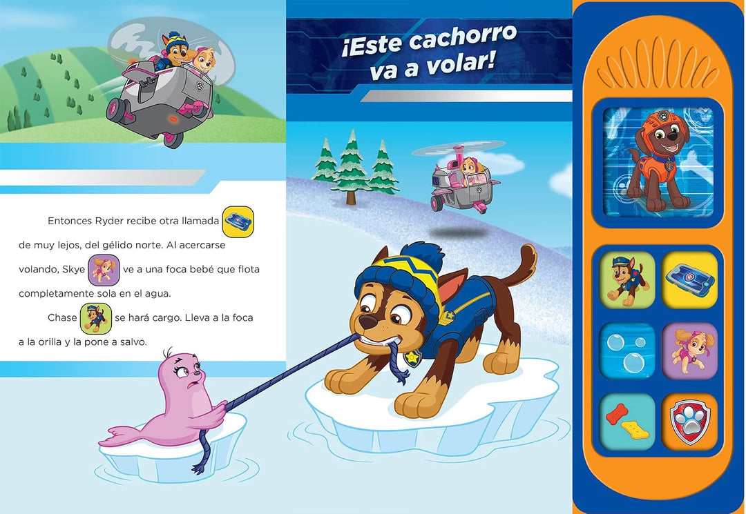 Libro interactivo 7 botones Patrulla Canina Para Niños