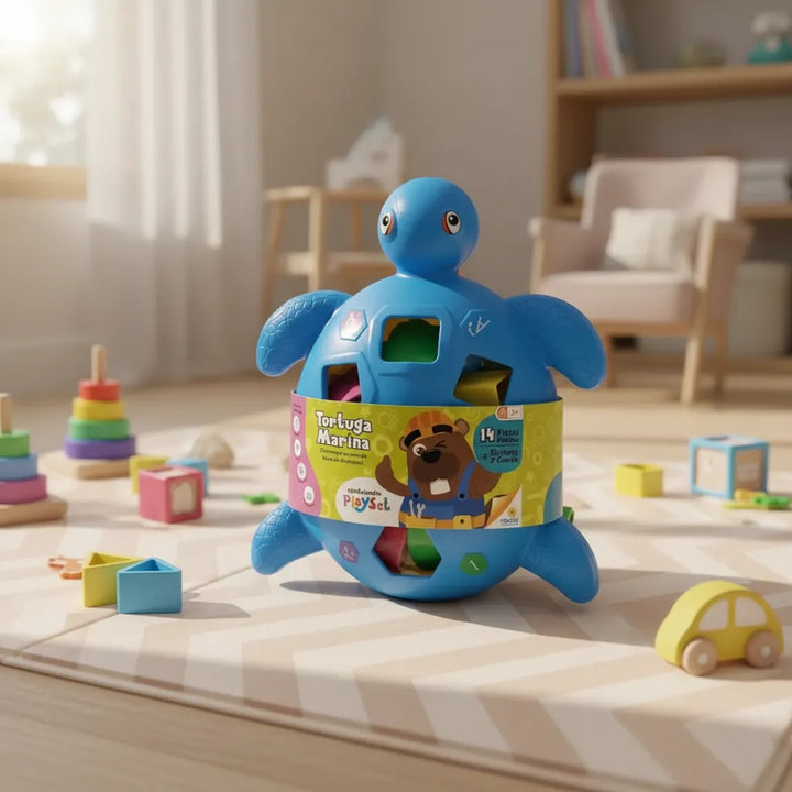 Juego Didáctico Tortuga Marina Formas Encajables Para Niños