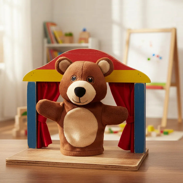 Títere Didáctico De Peluche Oso Para Niños