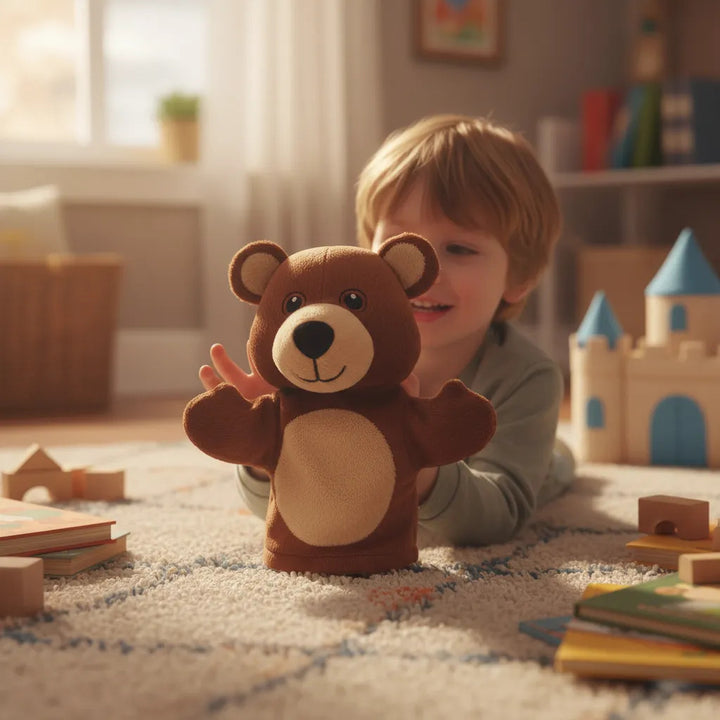Títere Didáctico De Peluche Oso Para Niños