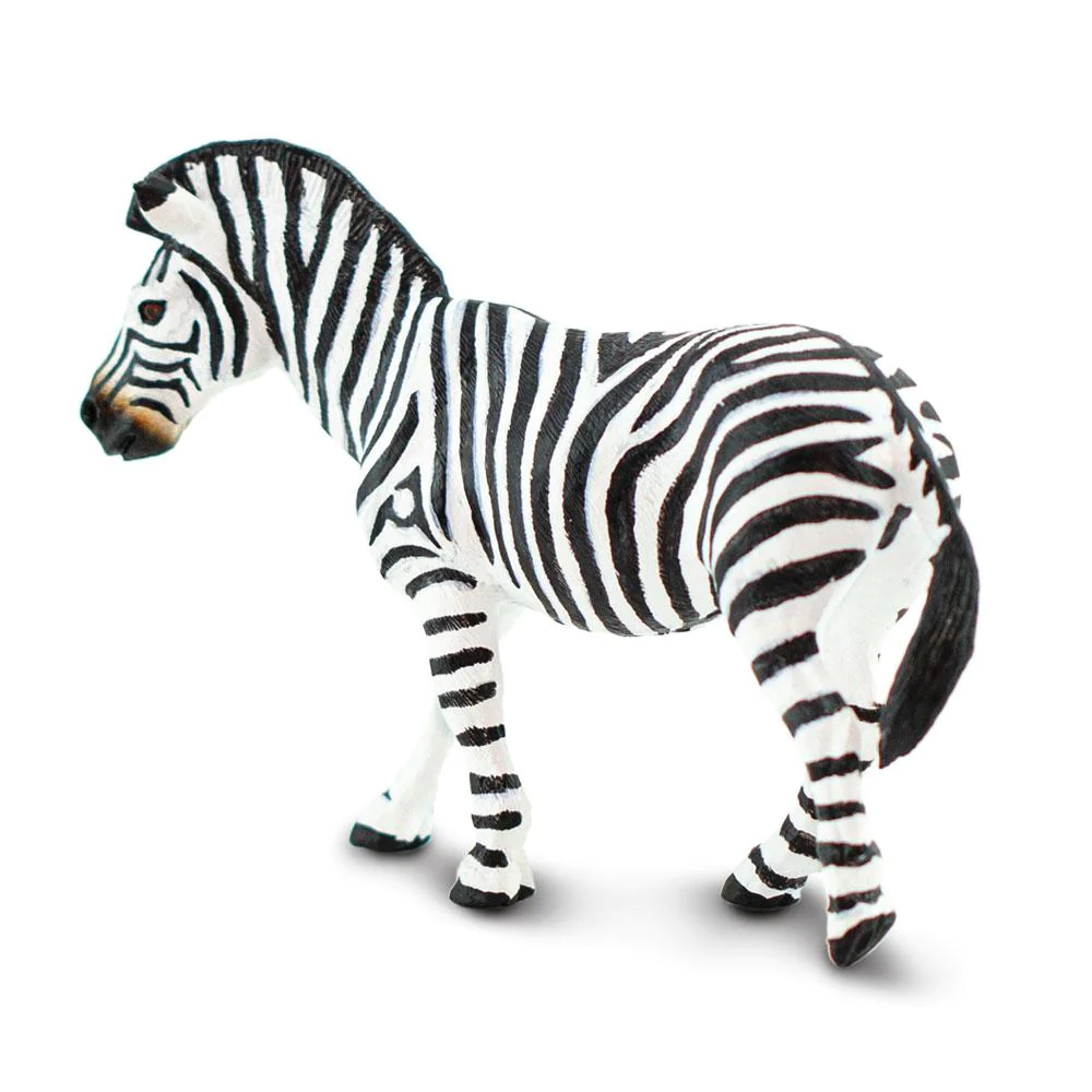 Figura Animales Cebra Pintado a Mano