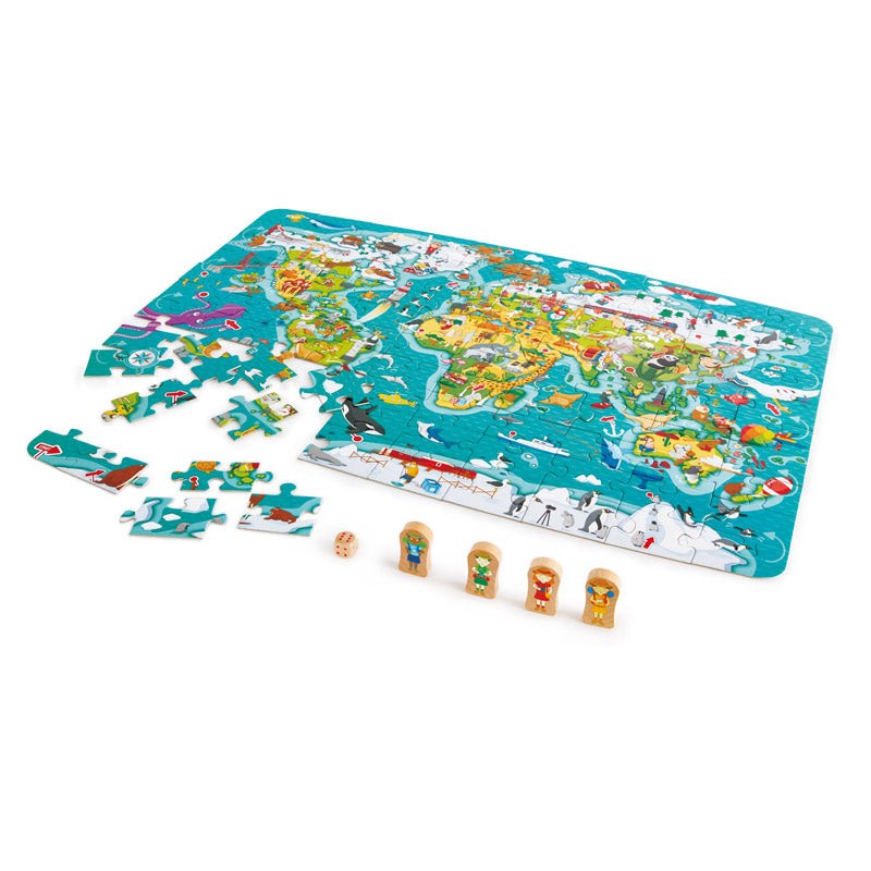 Rompecabezas y Juego 2 en 1 Alrededor del Mundo