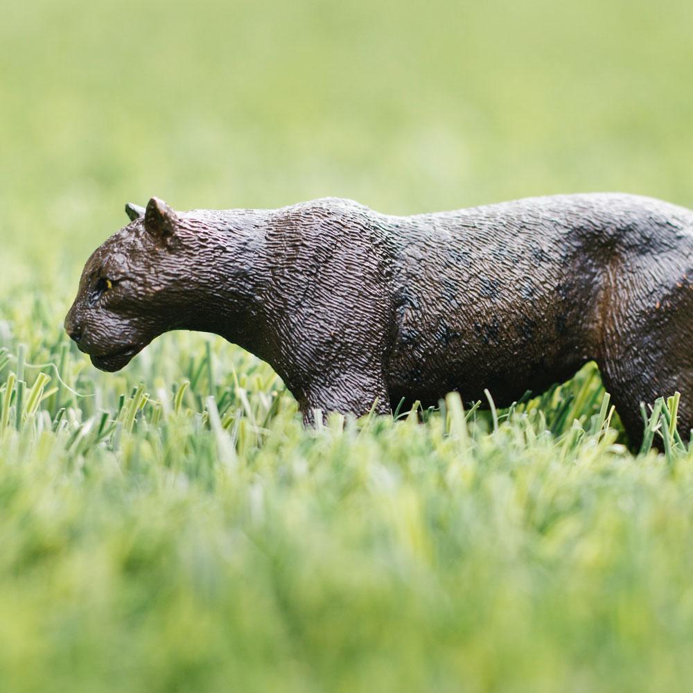 Figura Animales Pantera Negra Pintado a Mano