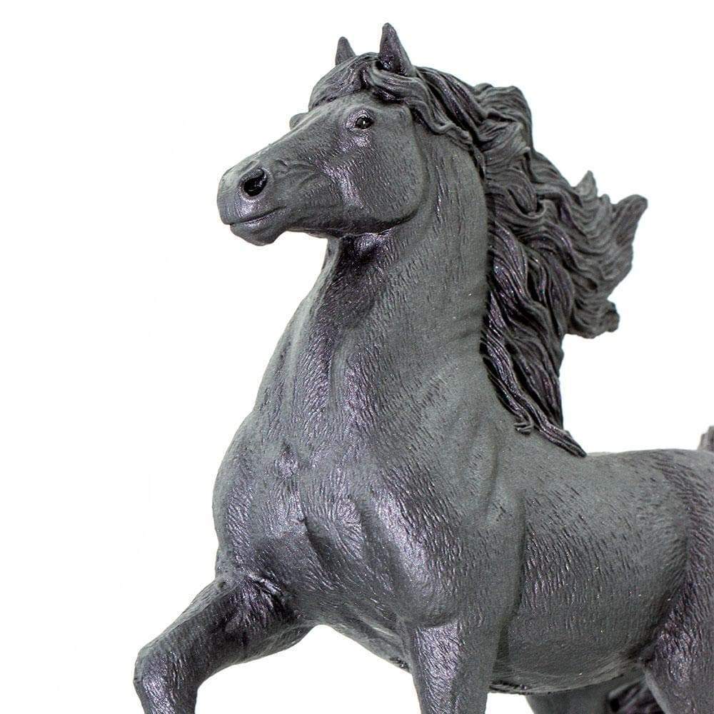 Figura Animales Yegua Frisona Pintado a Mano