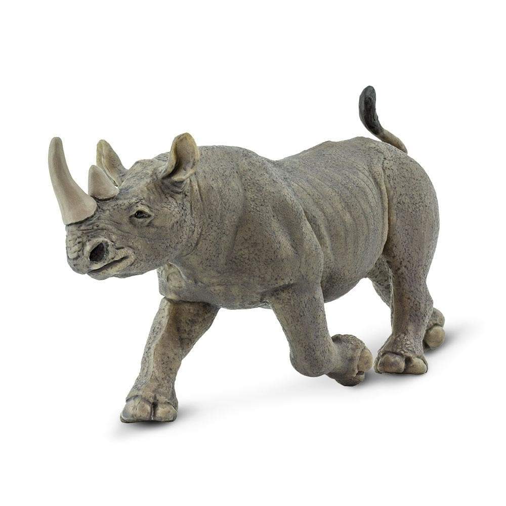 Figura Animales Rinoceronte Negro Pintado a Mano