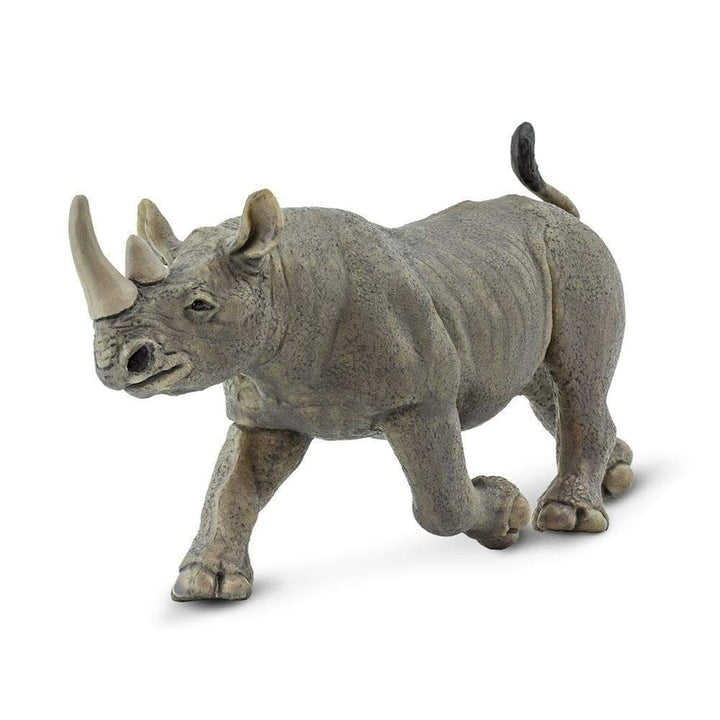 Figura Animales Rinoceronte Negro Pintado a Mano