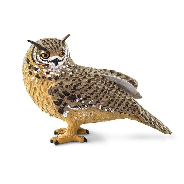 Figura Animales Buho Real Pintado a Mano
