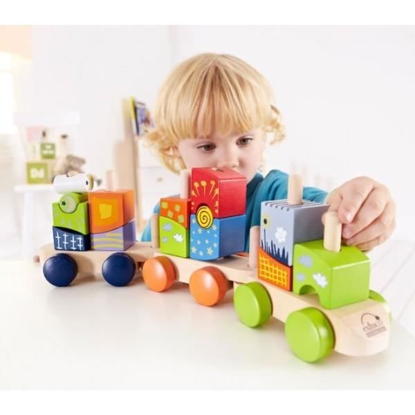 Tren de bloques encajables