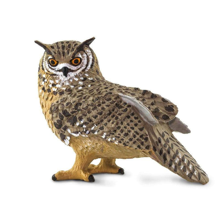 Figura Animales Buho Real Pintado a Mano