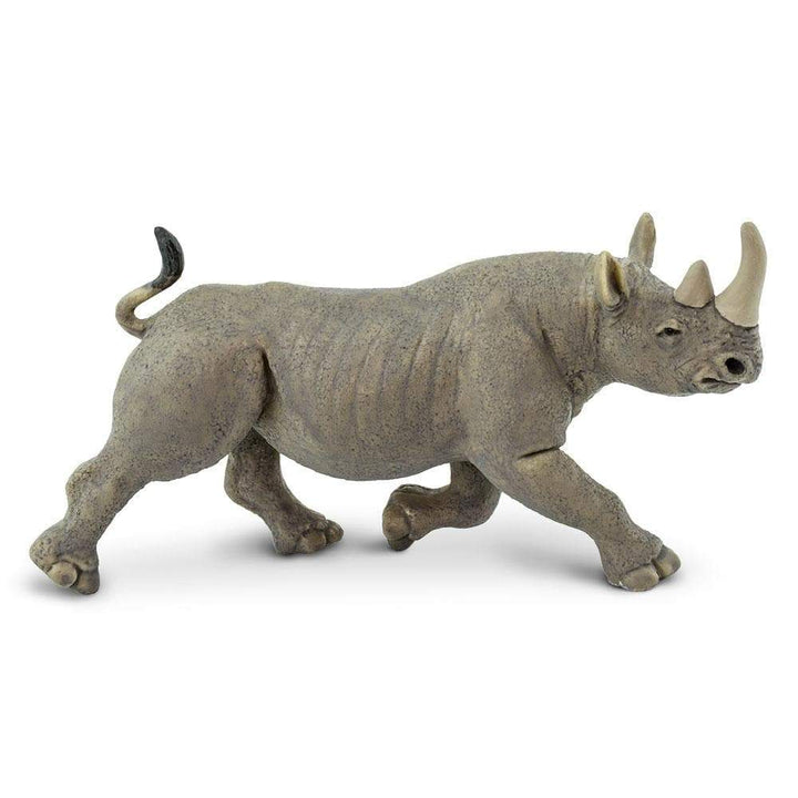 Figura Animales Rinoceronte Negro Pintado a Mano