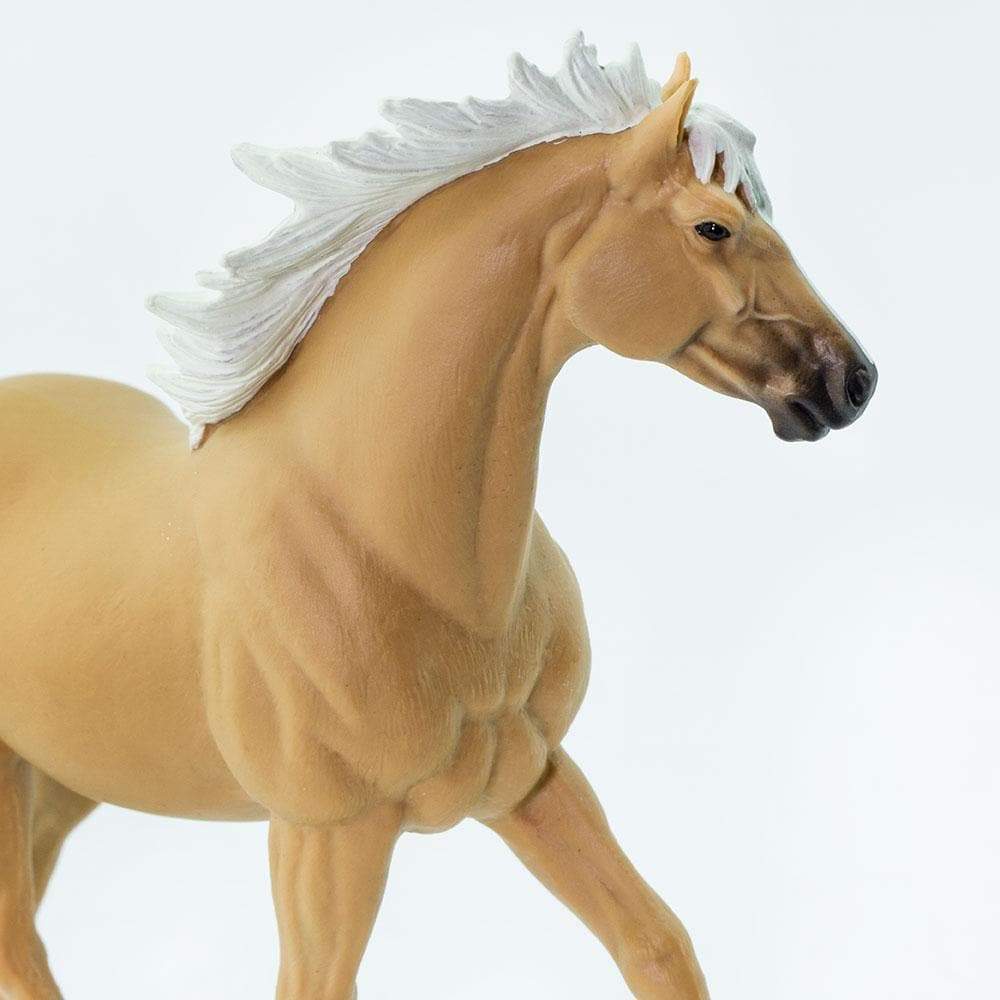 Figura Animales Semental Palomino Pintado a Mano
