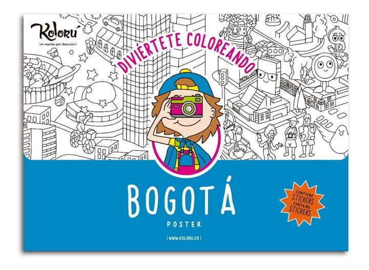 Póster para colorear Bogotá + stickers
