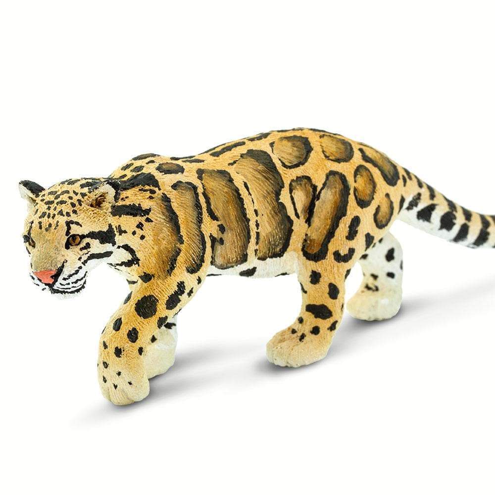 Figura Animales Pantera Nebulosa Pintado a Mano