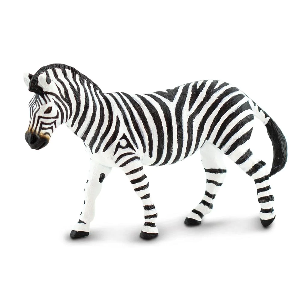 Figura Animales Cebra Pintado a Mano