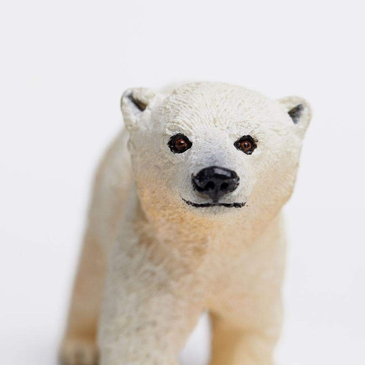 Figura Animales Oso Polar Bebe Pintado a Mano