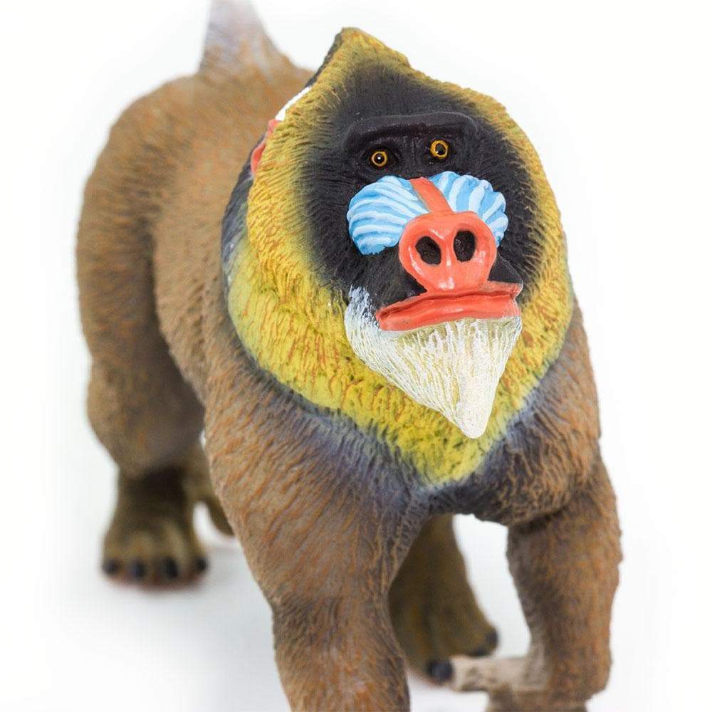 Figura Animales Mandril Pintado a Mano