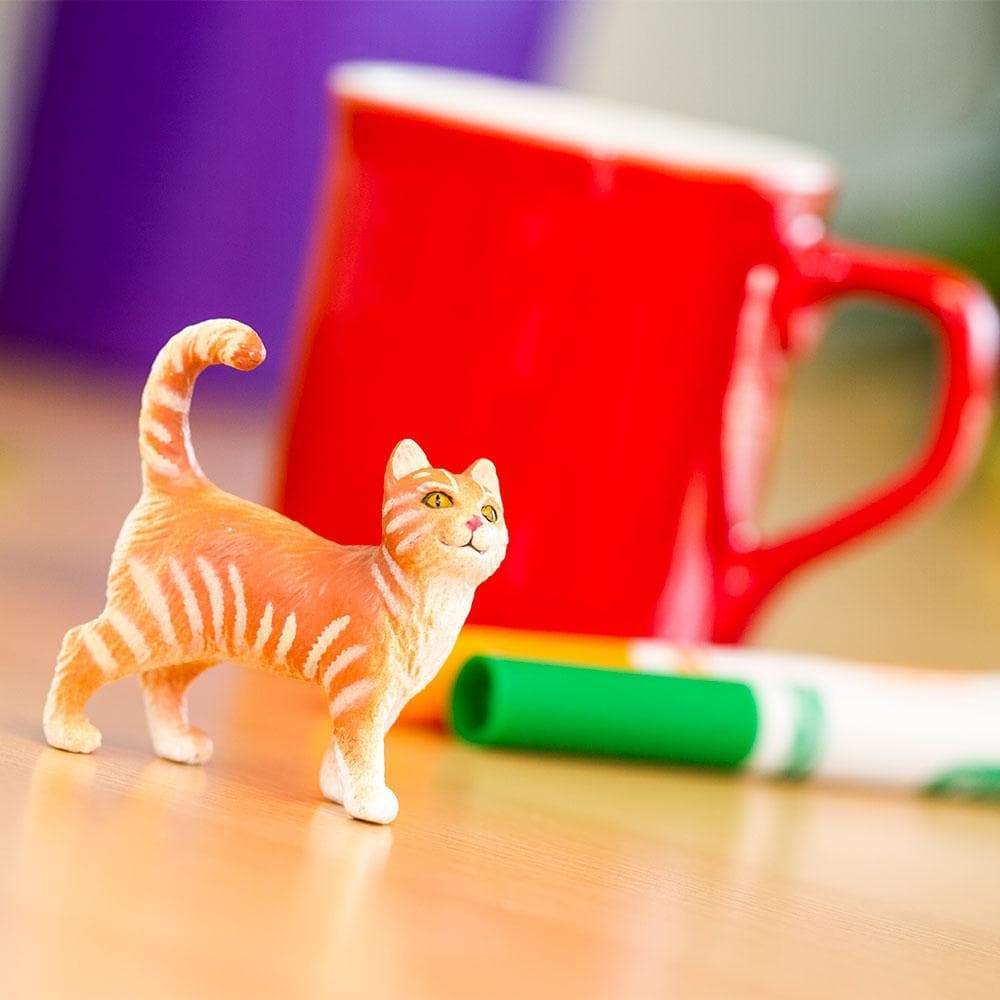 Figura Animales Gato Tigre Pintado a Mano