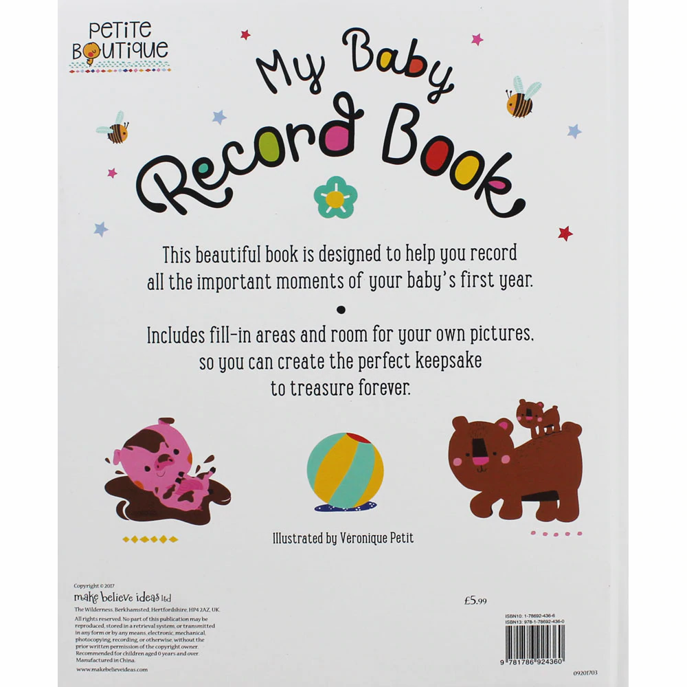 Libro Infantil  My Baby Record Book Petite