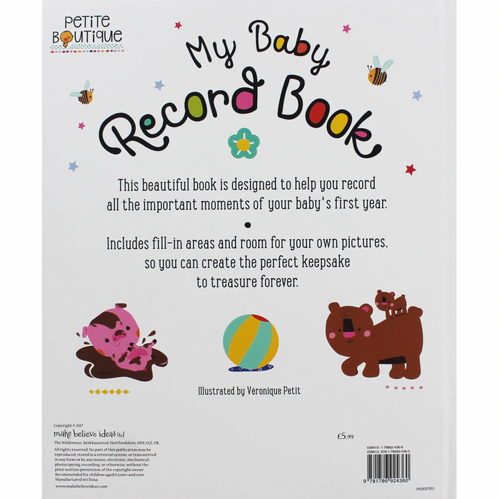 Libro Infantil  My Baby Record Book Petite