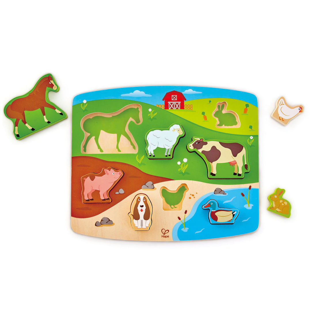 Rompecabezas animales de la granja