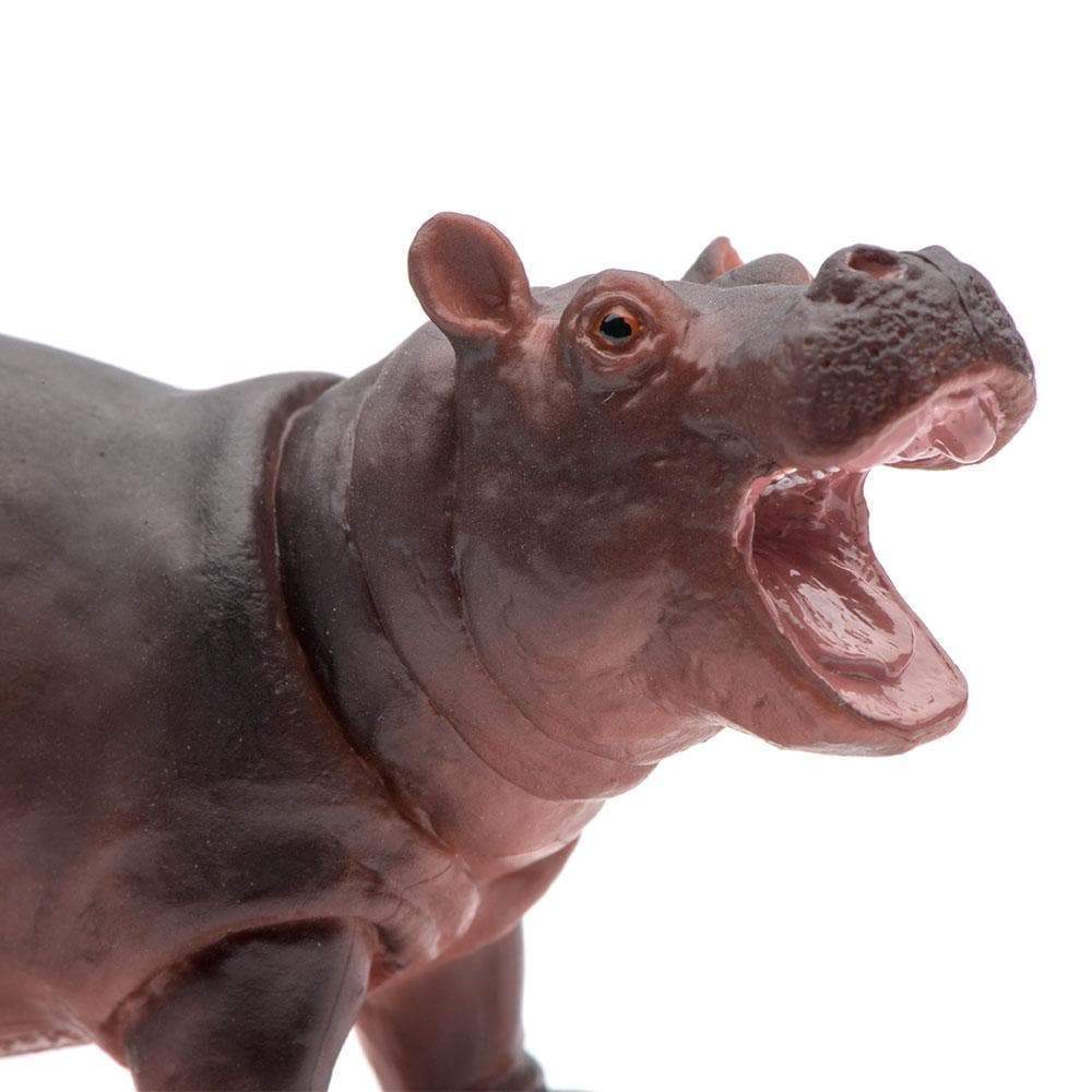 Figura Animales Hipopotamo Bebe Pintado a Mano