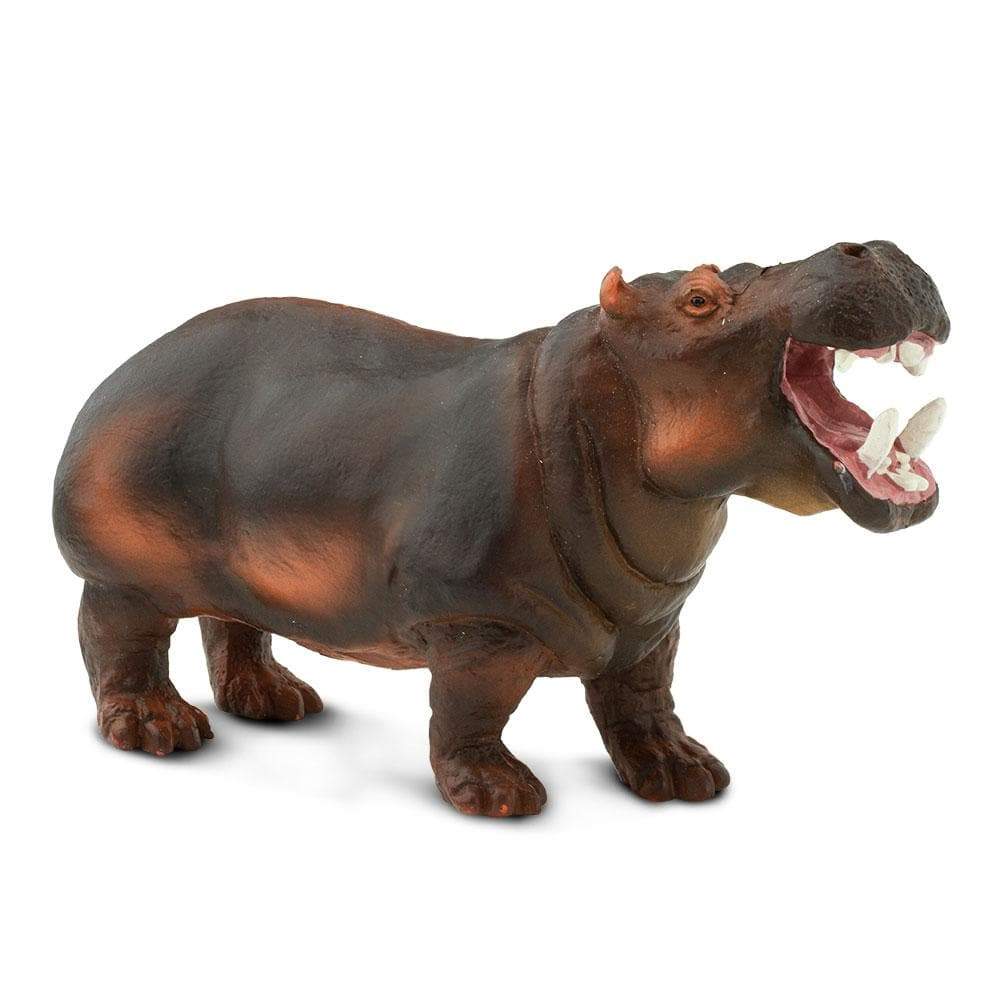 Figura Animales Hipopotamo Pintado a Mano