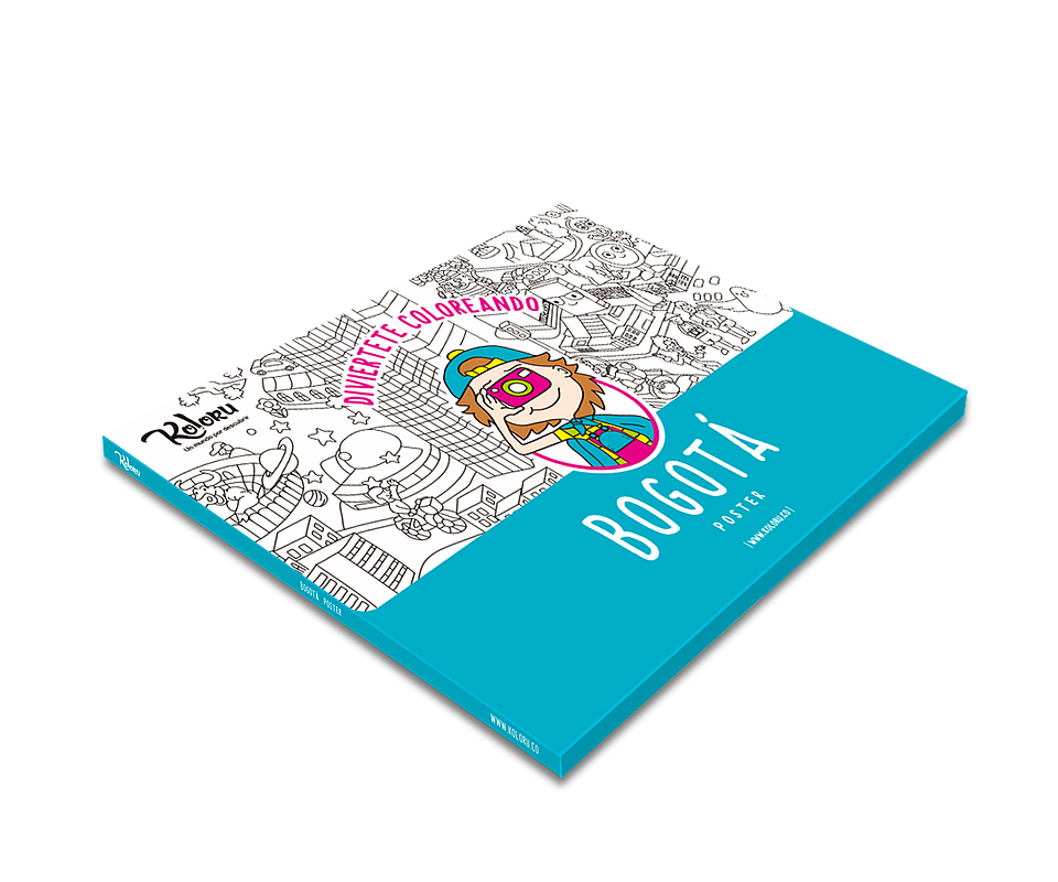 Póster para colorear Bogotá + stickers