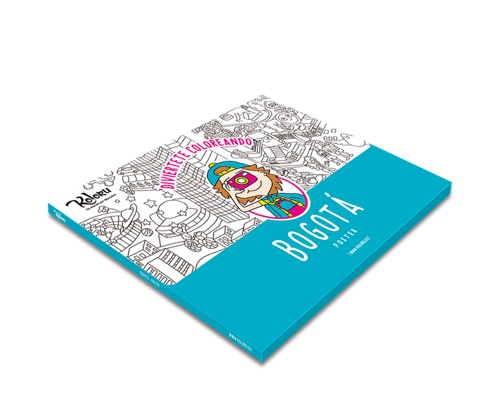 Póster para colorear Bogotá + stickers