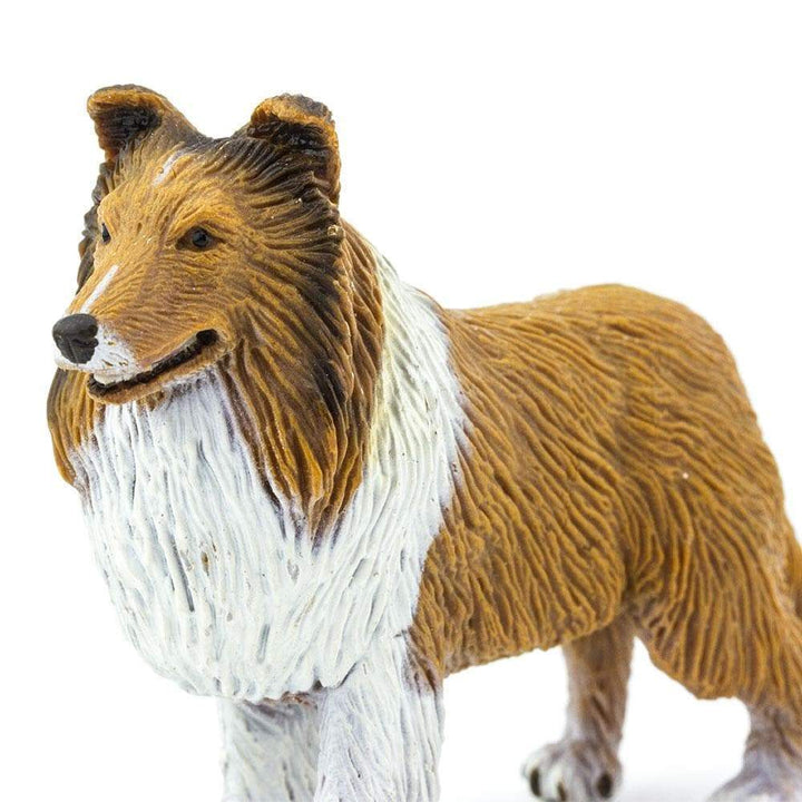 Figura Animales Perro Collie Pintado a Mano