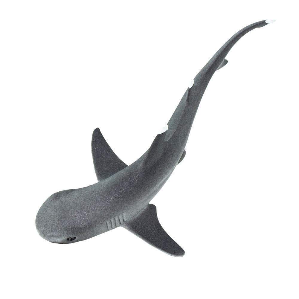 Figura Animales Tiburon Punta Blanca Pintado a Mano