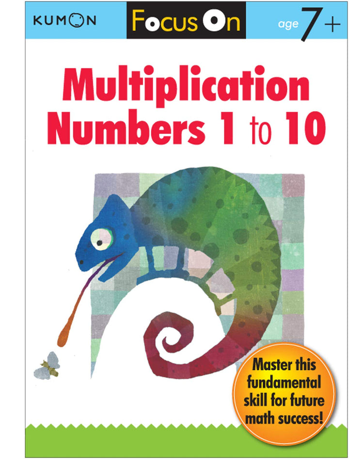 Libro Didáctico kumon: Multiplication numbers 1-10 Niños