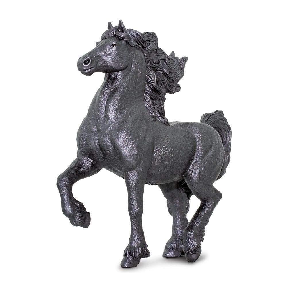 Figura Animales Yegua Frisona Pintado a Mano