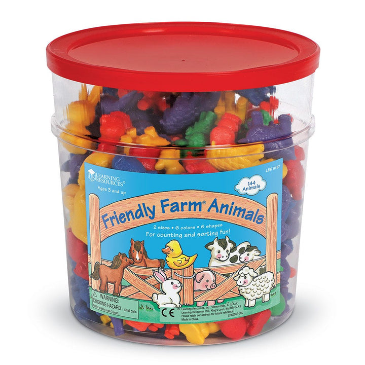 Juego Set De Animales De la Granja Para Contar Para Niños