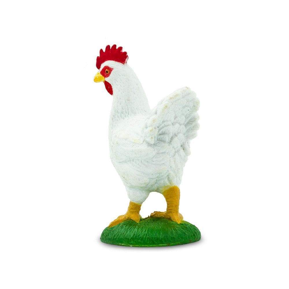 Figura Animales Pollo Leghorn Pintado a Mano