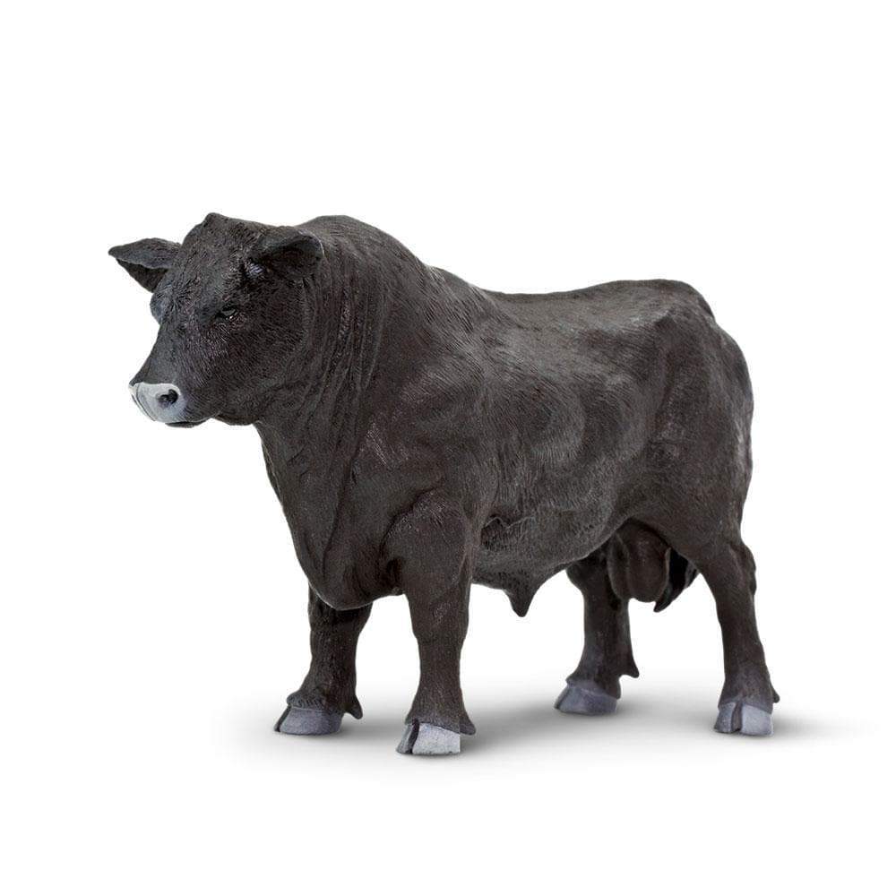 Figura Animales Toro Angus Pintado a Mano