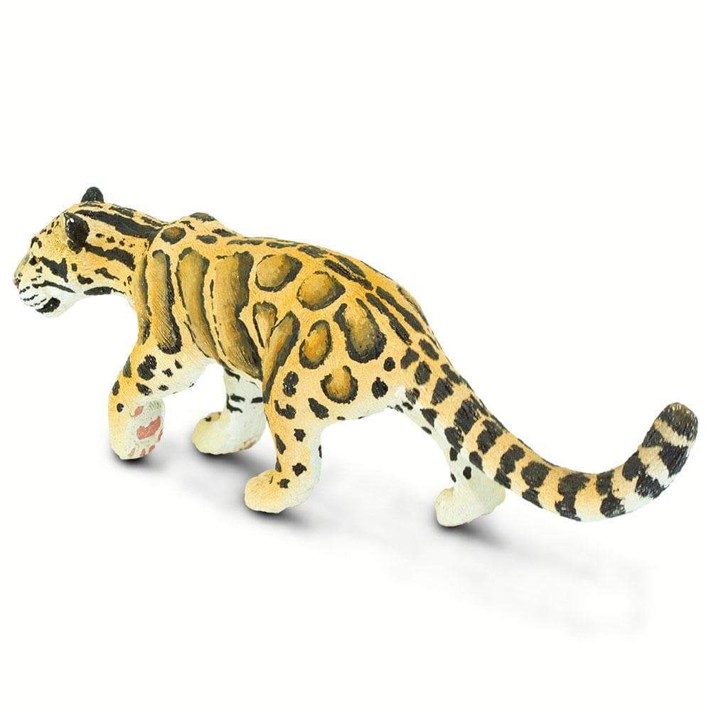 Figura Animales Pantera Nebulosa Pintado a Mano