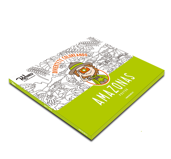 Póster para colorear Amazonas + stickers
