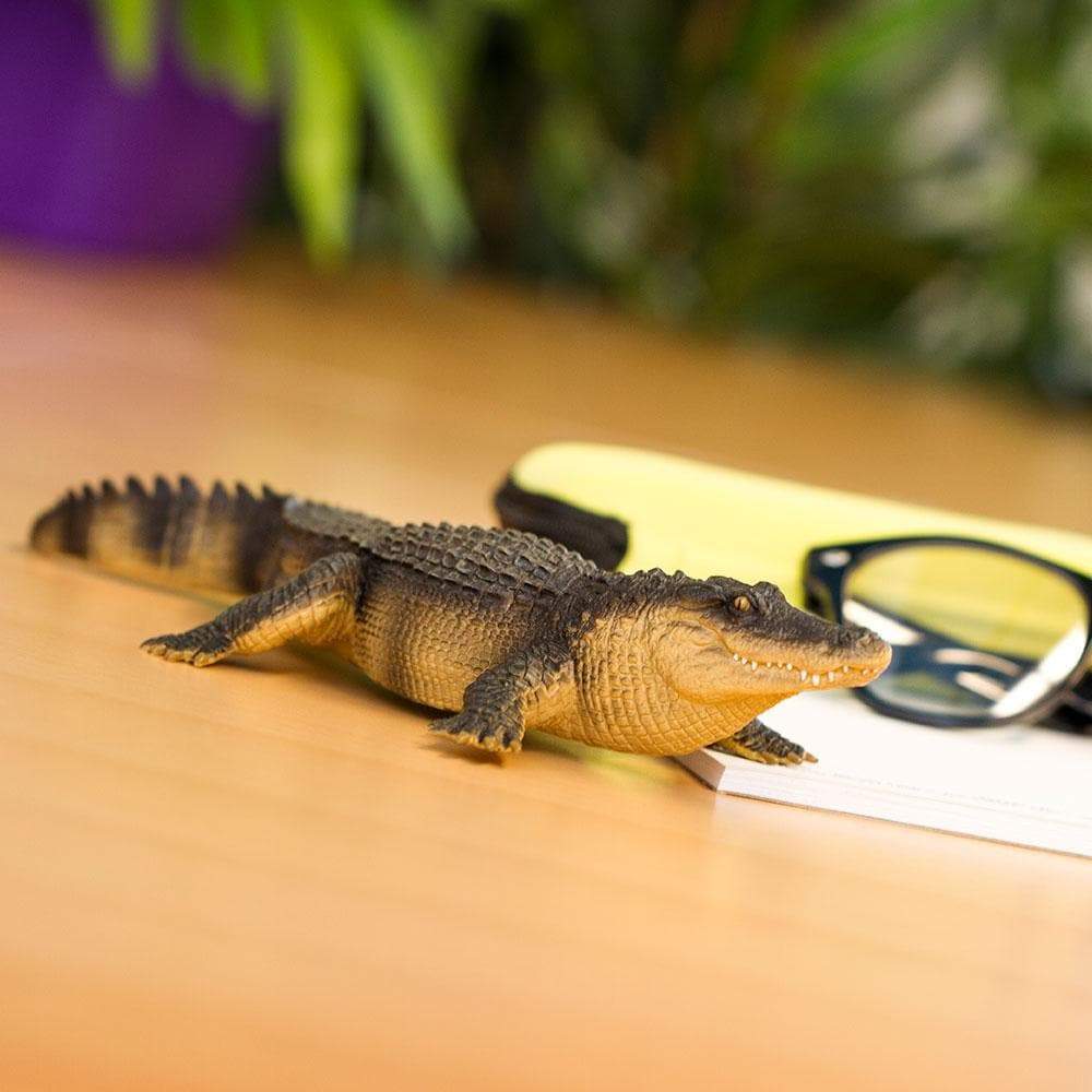 Figura Animales Caiman Pintado a Mano