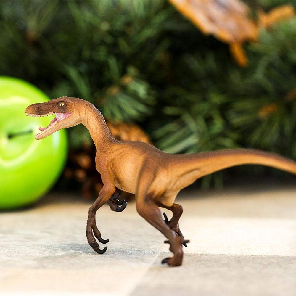 Figura Dinosaurio Velociraptor Pintado a Mano