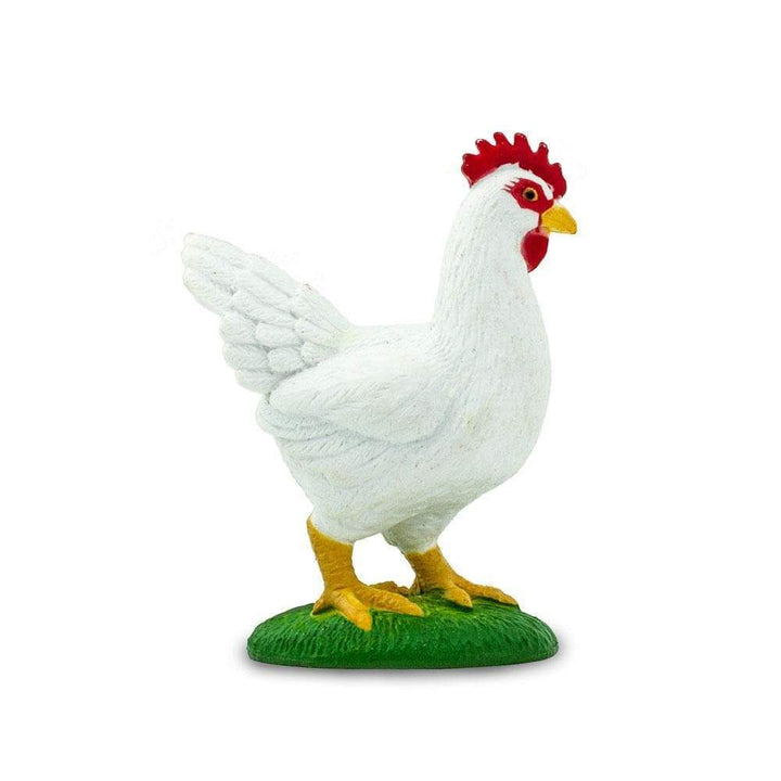 Figura Animales Pollo Leghorn Pintado a Mano