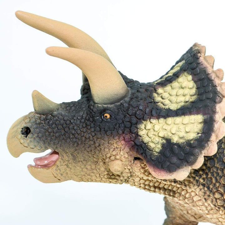 Figura Dinosaurio Triceratops Pintado a Mano