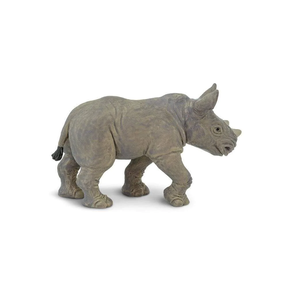 Figura Animales Rinoceronte Bebe Pintado a Mano