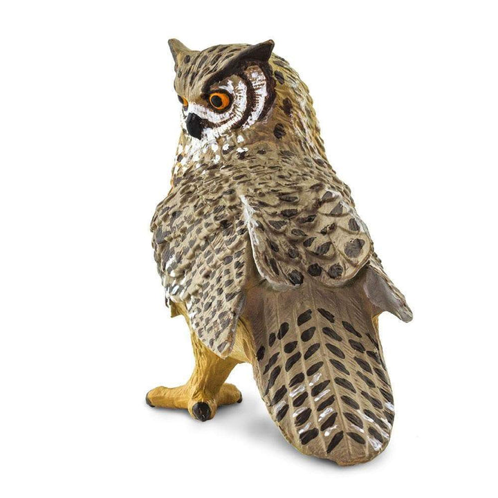 Figura Animales Buho Real Pintado a Mano