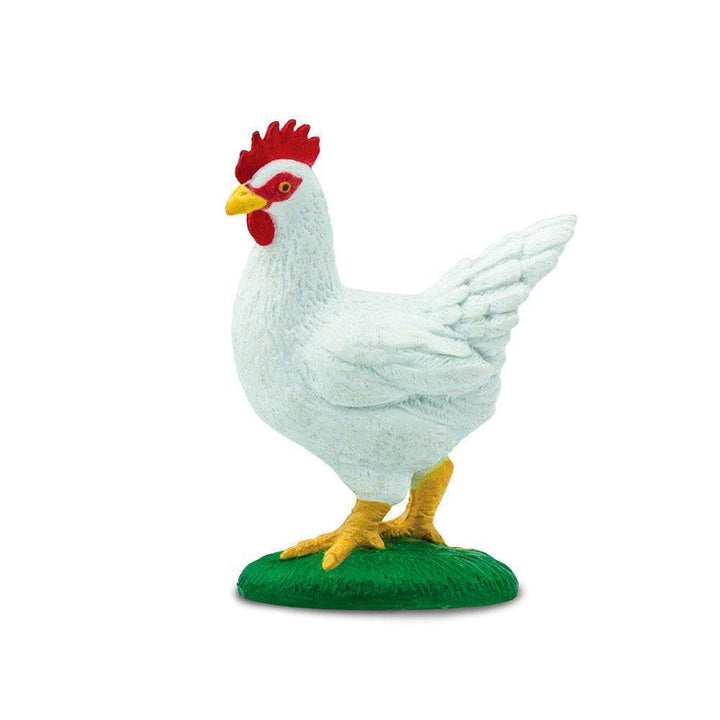 Figura Animales Pollo Leghorn Pintado a Mano