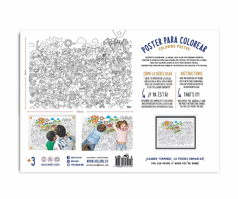 Póster para colorear Bogotá + stickers
