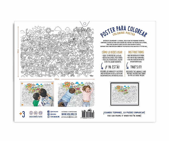 Póster para colorear Bogotá + stickers