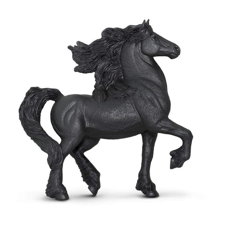 Figura Animales Yegua Frisona Pintado a Mano