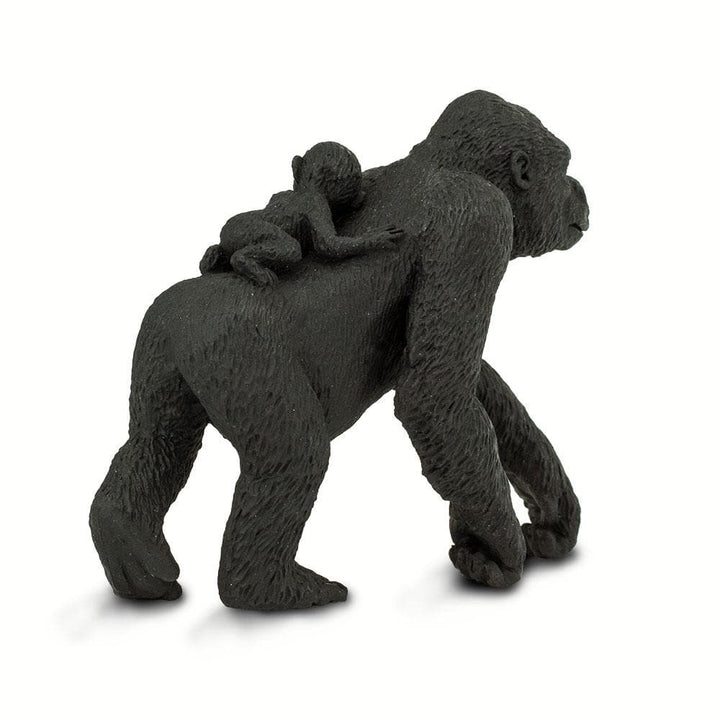 Figura Animales Gorila Con Cria Pintado a Mano