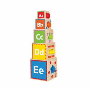 Cubos Apilables en Madera ABC 1-2-3
