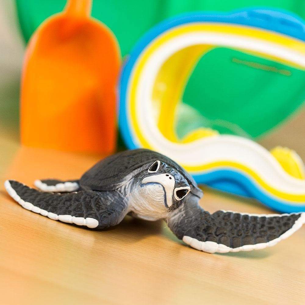 Figura Animales Tortuga Marina Bebe Pintado a Mano